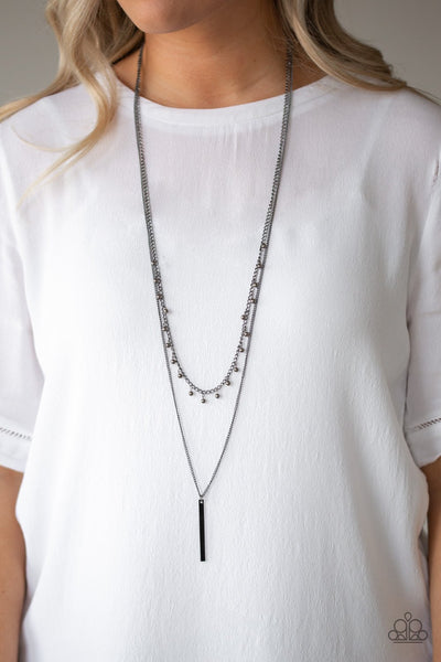 Keep Your Eye On The Pendulum Black - Paparazzi Jewelry