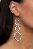 So OVAL It! - Black - Paparazzi Earring