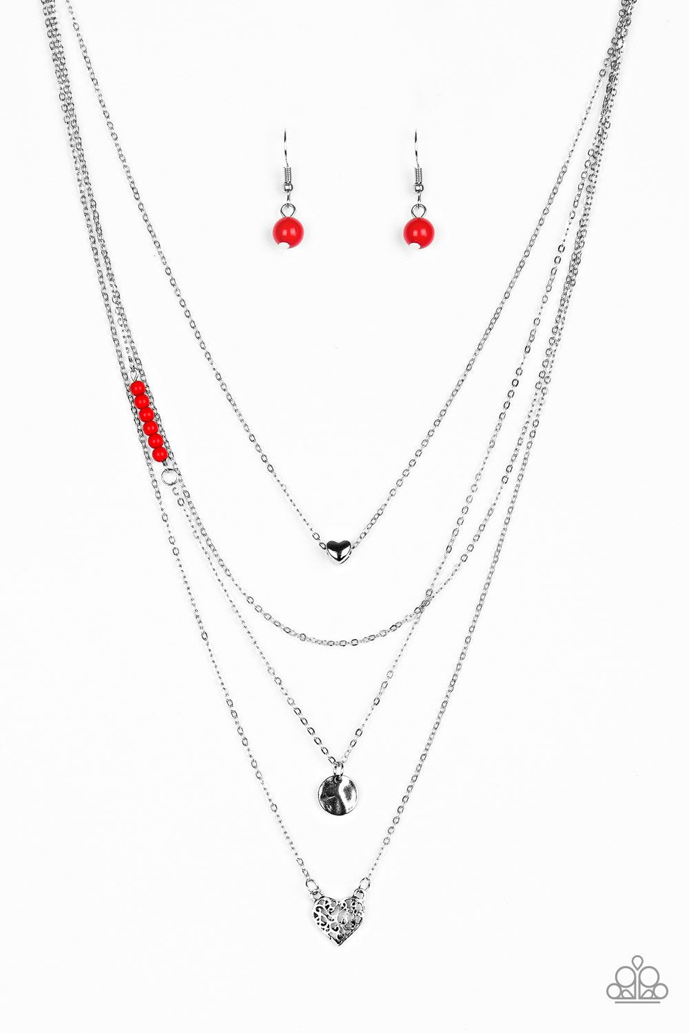 Gypsy Heart Red - Paparazzi Necklace