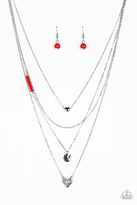 Gypsy Heart Red - Paparazzi Necklace