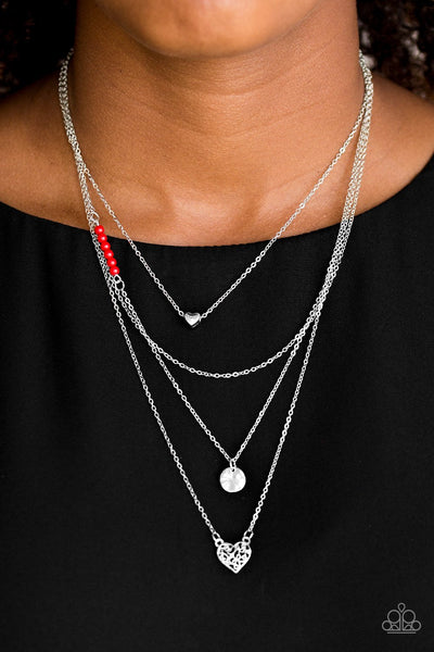 Gypsy Heart Red - Paparazzi Necklace