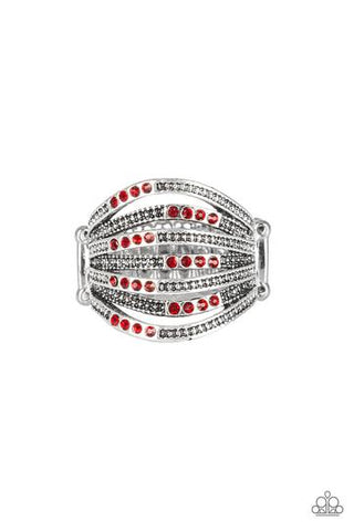 Securing My Finances Red Ring - Paparazzi Accessories
