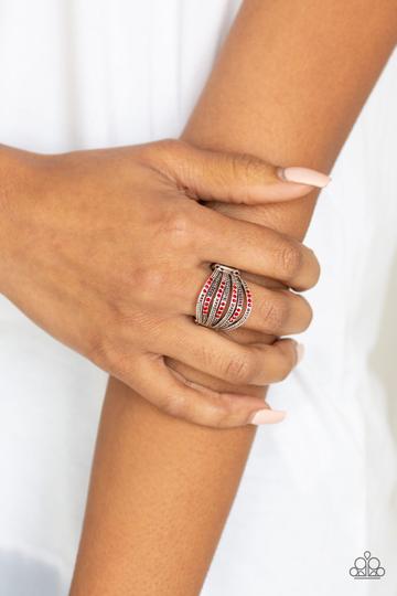 Securing My Finances Red Ring - Paparazzi Accessories