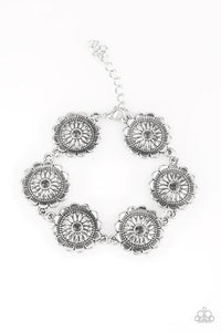 Funky Flower Child Silver Bracelet - Paparazzi Accessories