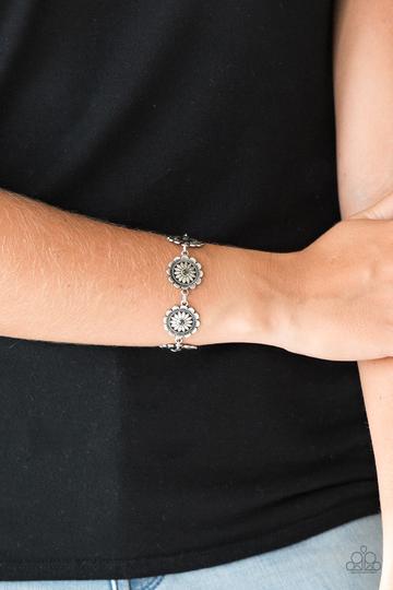 Funky Flower Child Silver Bracelet - Paparazzi Accessories