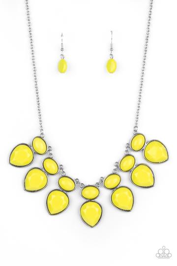 Modern Masquerade Yellow - Paparazzi Necklace