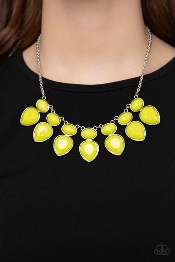Modern Masquerade Yellow - Paparazzi Necklace