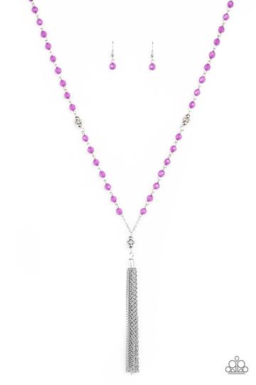 Tassel Takeover Purple - Paparazzi Necklace
