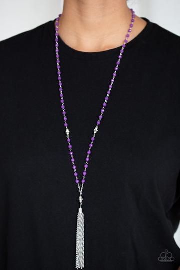 Tassel Takeover Purple - Paparazzi Necklace