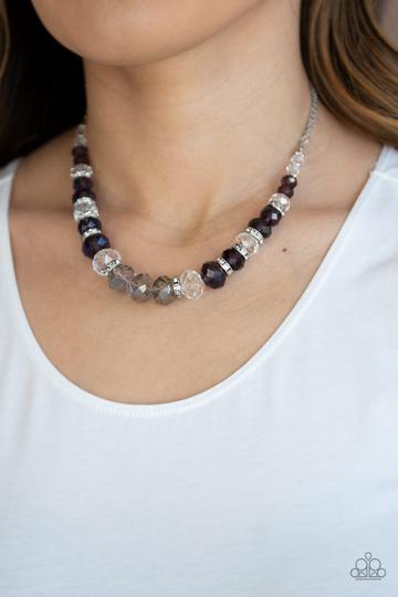 Distracted By Dazzle Purple - Paparazzi Necklace