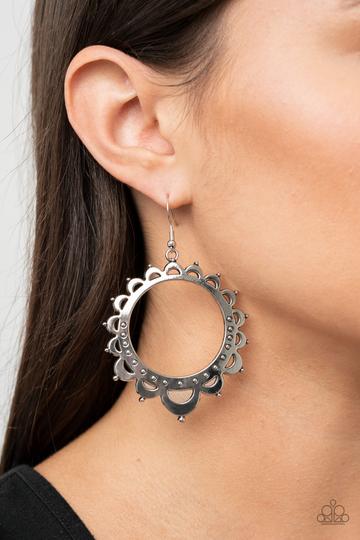 Casually Capricious Silver - Paparazzi Earring