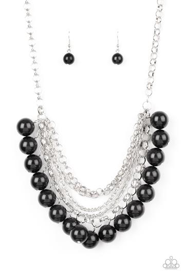 One-Way WALL Street Black - Paparazzi Necklace