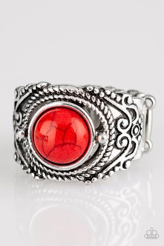 Stand Your Ground Red Ring - Paparazzi Accessories