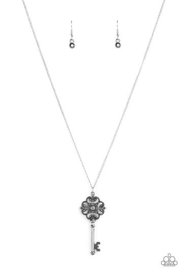 Got It On Lock Silver - Paparazzi Necklace