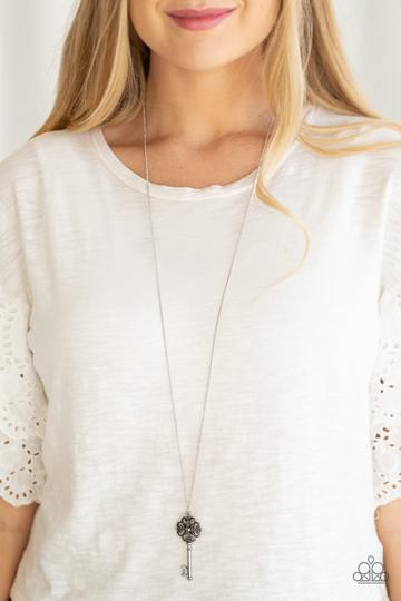 Got It On Lock Silver - Paparazzi Necklace