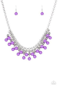 Friday Night Fringe Purple - Paparazzi Necklace