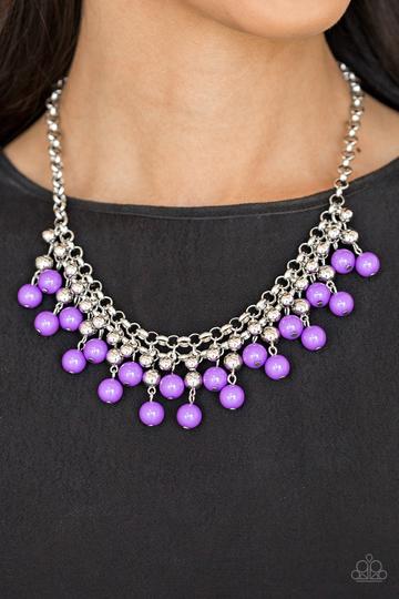 Friday Night Fringe Purple - Paparazzi Necklace