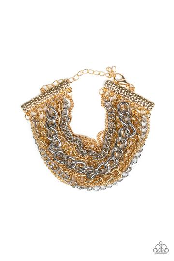 Metallic Horizon Gold - Paparazzi Bracelet