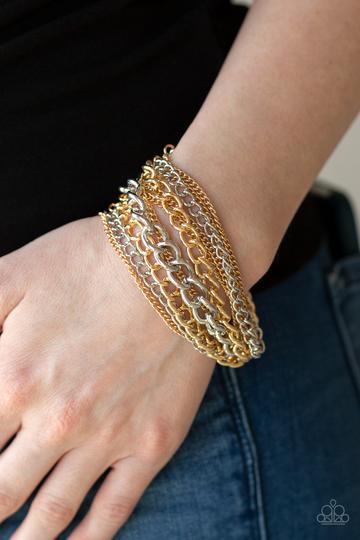 Metallic Horizon Gold - Paparazzi Bracelet