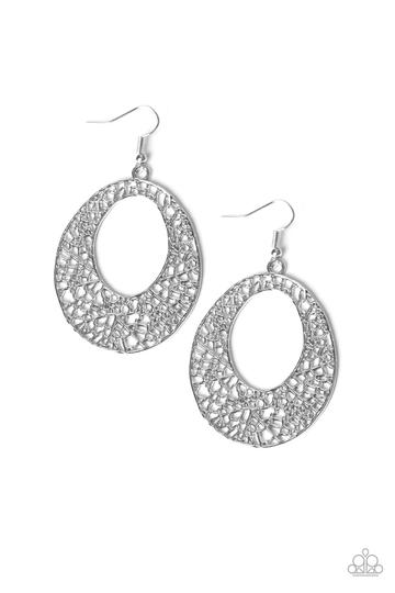 Serenely Shattered - Black Earring - Paparazzi Jewelry