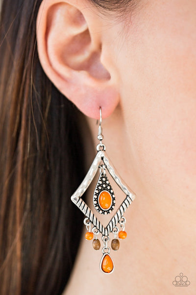 Southern Sunsets Orange - Paparazzi Earring