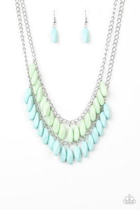 Beaded Boardwalk Blue - Paparazzi Necklace