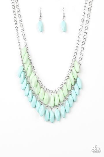 Beaded Boardwalk Blue - Paparazzi Necklace