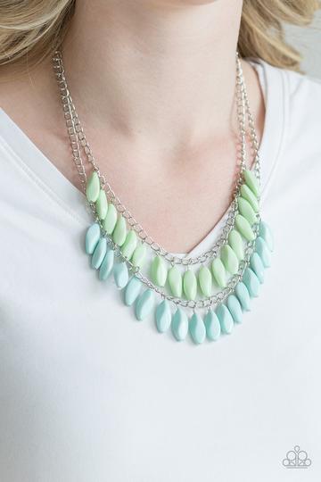 Beaded Boardwalk Blue - Paparazzi Necklace