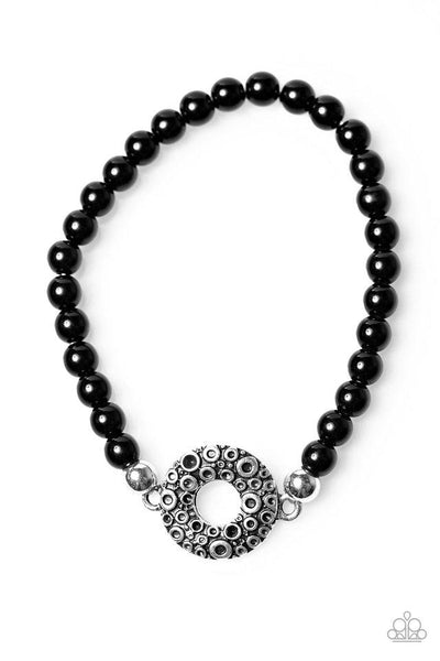 Put A Spin On It Black Bracelet - Paparazzi Jewelry