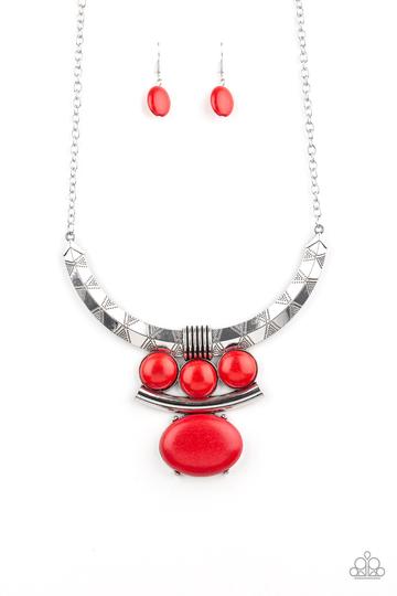 Commander in Cheifette Red - Paparazzi Necklace
