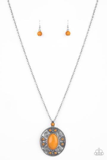 Sunset Sensation Orange - Paparazzi Necklace
