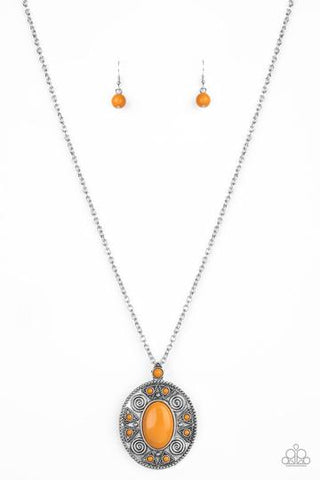 Sunset Sensation Orange - Paparazzi Necklace