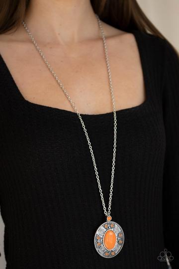 Sunset Sensation Orange - Paparazzi Necklace