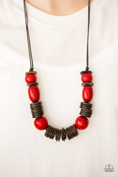 You Better Belize It Red - Paparazzi Necklace