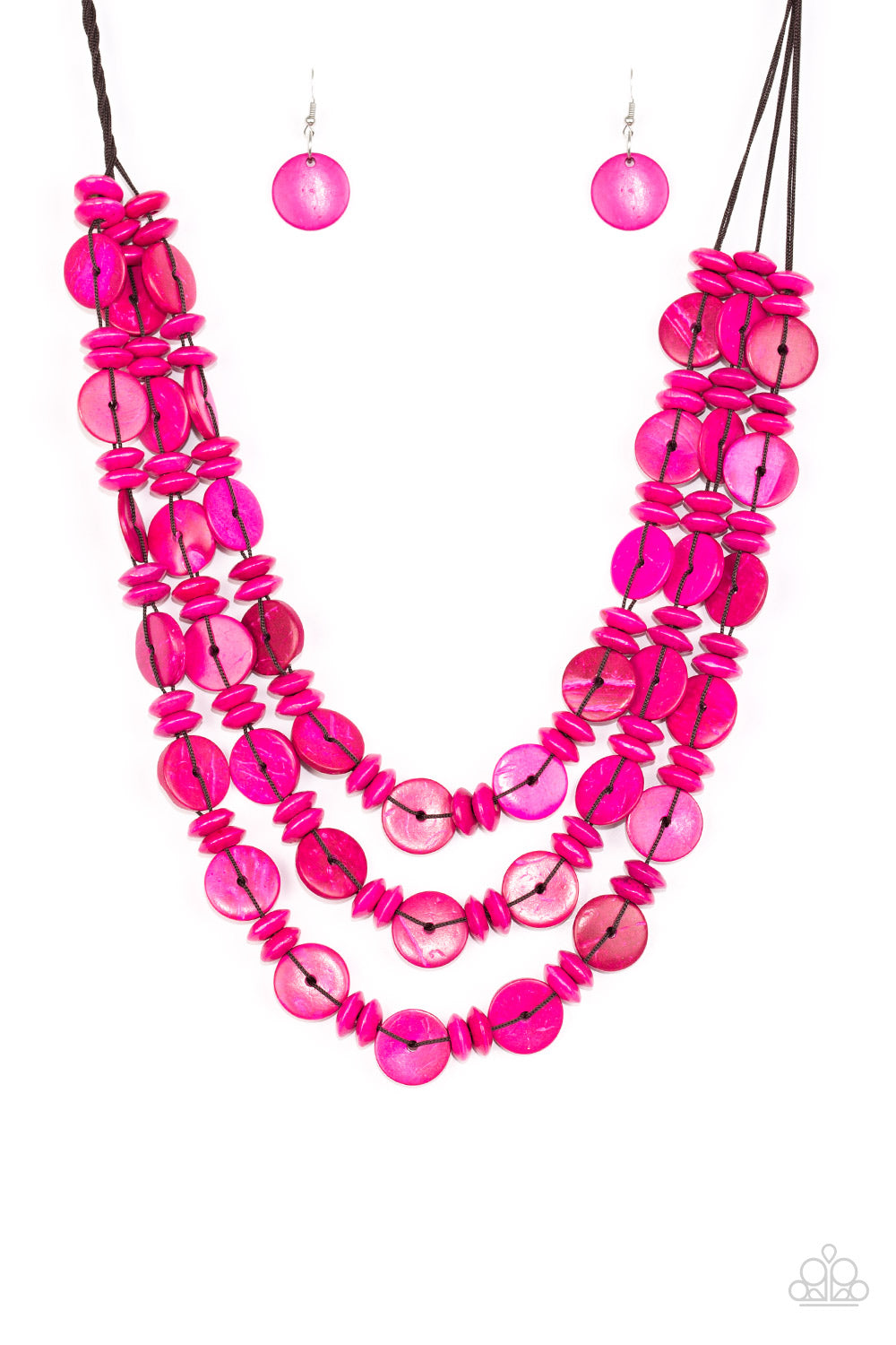 Barbados Bopper - Pink - Paparazzi Necklace