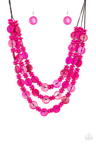 Barbados Bopper - Pink - Paparazzi Necklace