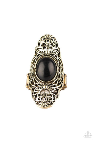 Ego Trippin - Brass - Paparazzi Ring