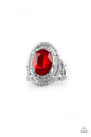 Making History Red Ring - Paparazzi Accessories