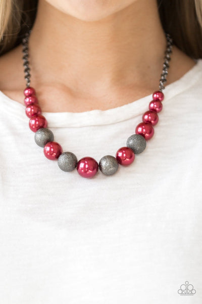 Color Me CEO Red - Paparazzi Necklace