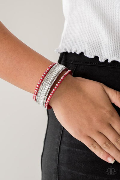 Rock Star Rocker Red - Paparazzi Bracelet