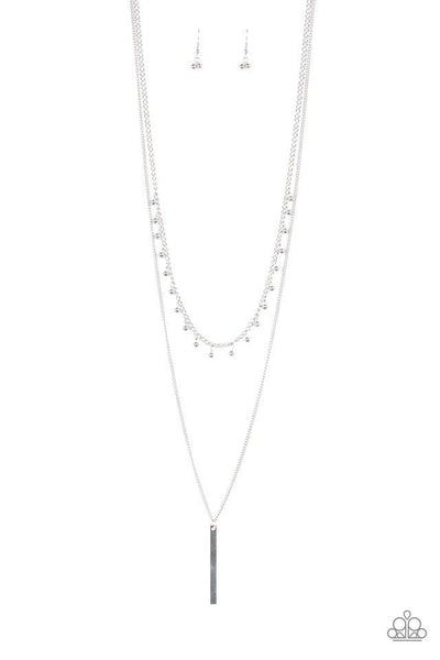 Keep Your Eye On The Pendulum Silver - Paparazzi Necklace