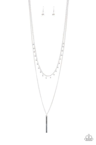 Keep Your Eye On The Pendulum Silver - Paparazzi Necklace