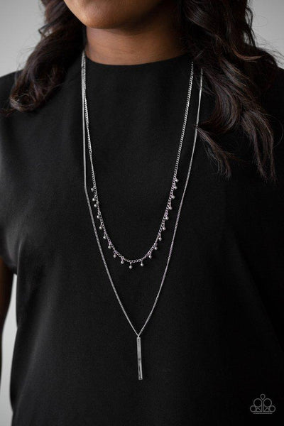 Keep Your Eye On The Pendulum Silver - Paparazzi Necklace