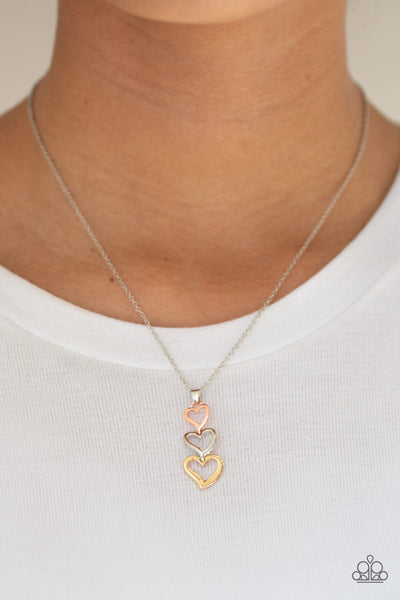 Hearts Aflutter Multi - Paparazzi Necklace