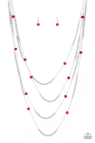 Open For Opulence Red - Paparazzi Necklace