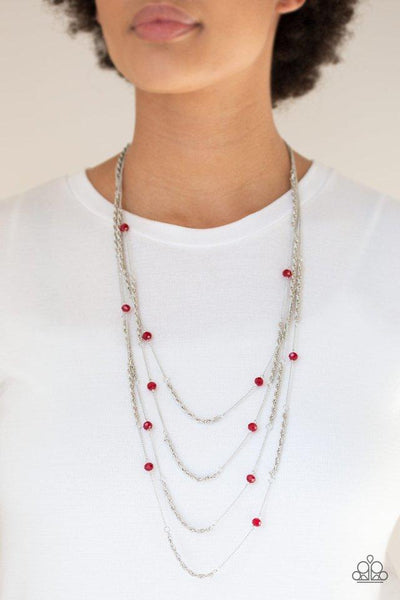 Open For Opulence Red - Paparazzi Necklace