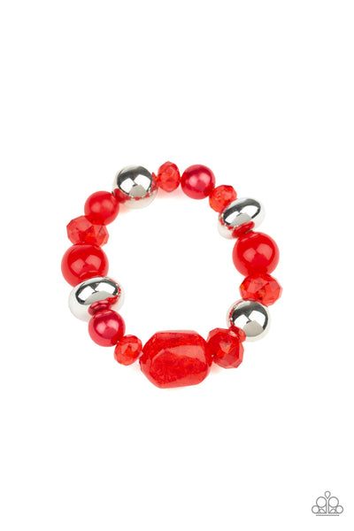 Ice Ice-Breaker - Red - Paparazzi Jewelry