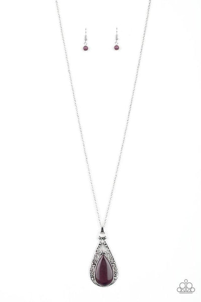 Enchanted Eden Purple - Paparazzi Necklace