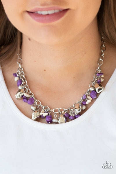 Quarry Trail Purple - Paparazzi Necklace