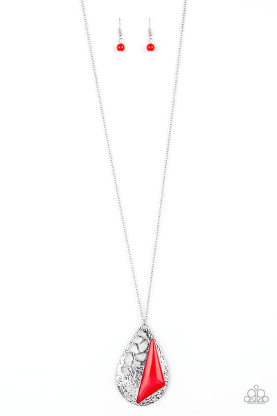 Impressive Edge Red - Paparazzi Necklace